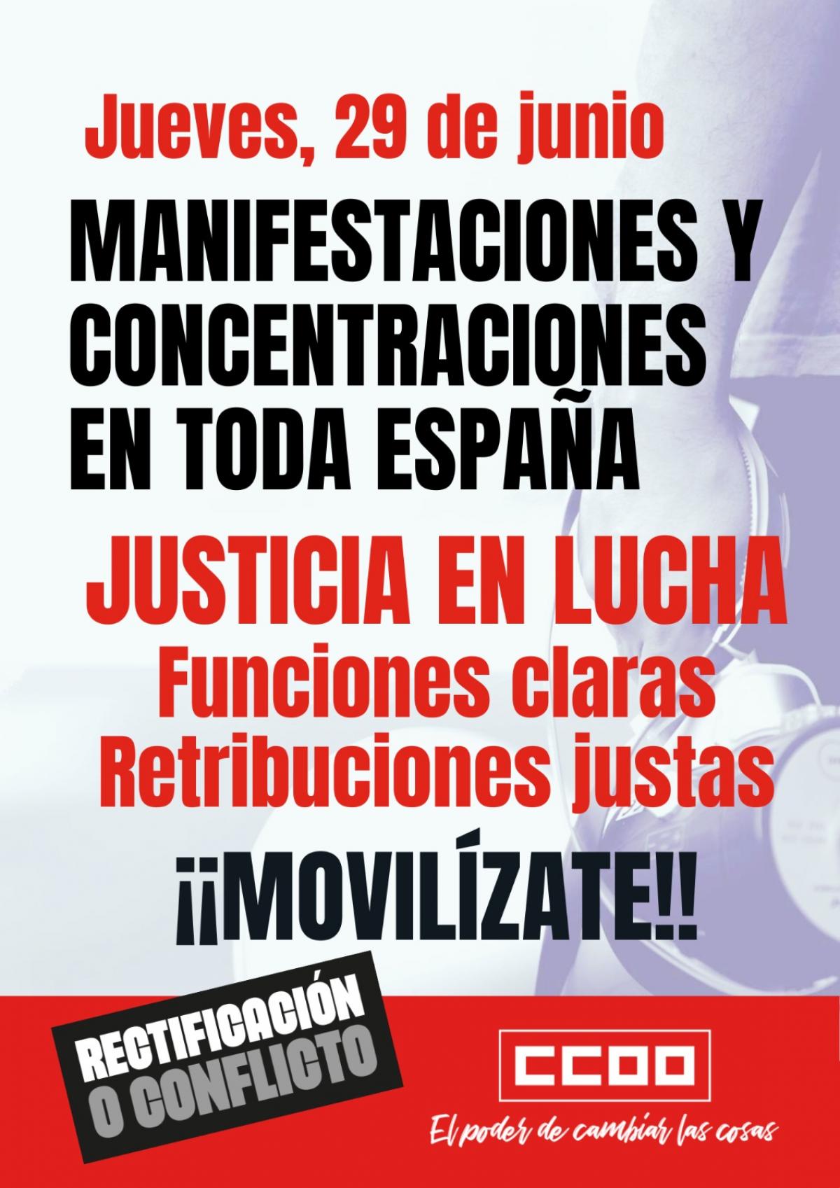 Manifestaciones y concentraciones en toda Espaa 29 junio Justicia