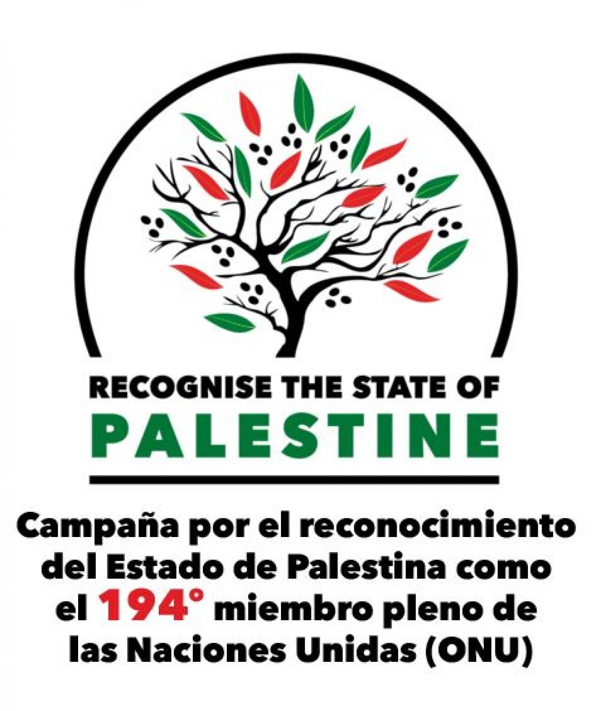 Logo Campaa internacional por el reconocimiento del Estado Palestino